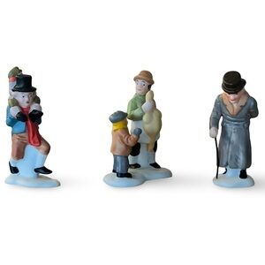 Department 56 Dickens’ Village Figures Scrooge, Tiny Tim Bob Cratchitt Goose